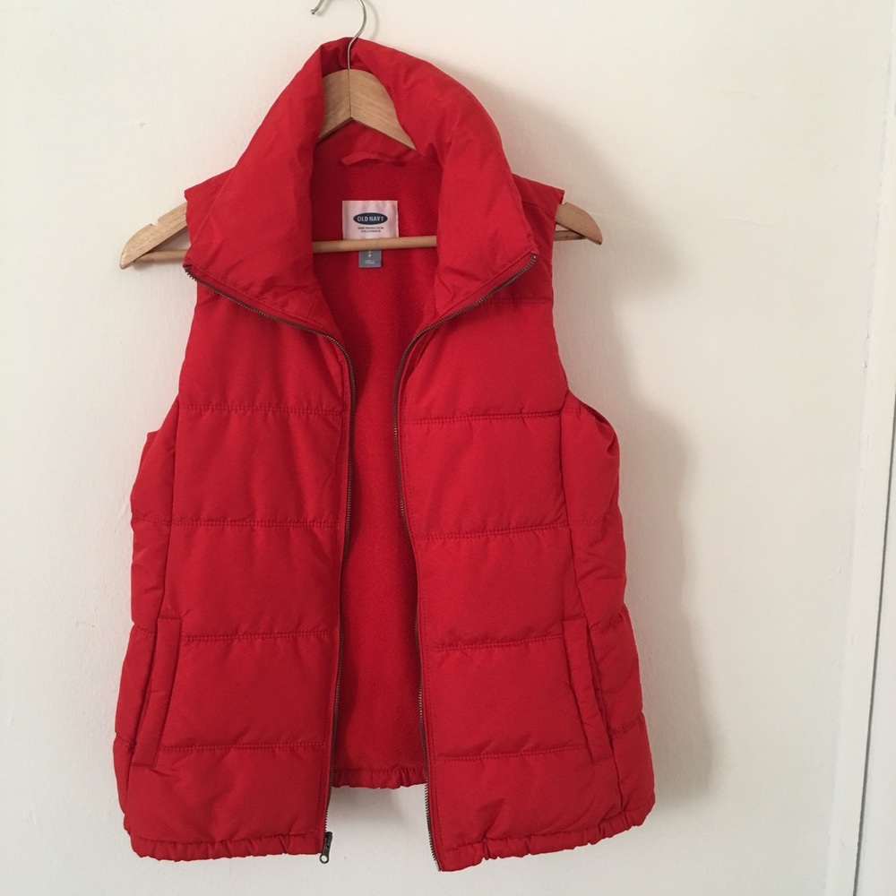 Old Navy Red Puffer Vest